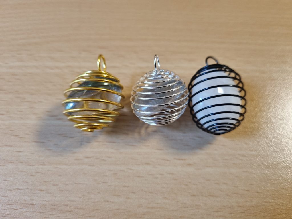 Edelsteen Kooihanger Zilver - Goud - of Zwart van kleur Draag jouw favoriete steen altijd bij je - Afbeelding 2