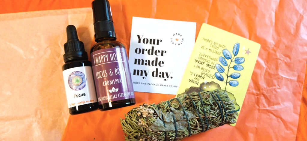Happy Home Focus & Boost Pakket – Etherische Olie & Smudge Stick voor Focus & Rust - Afbeelding 2
